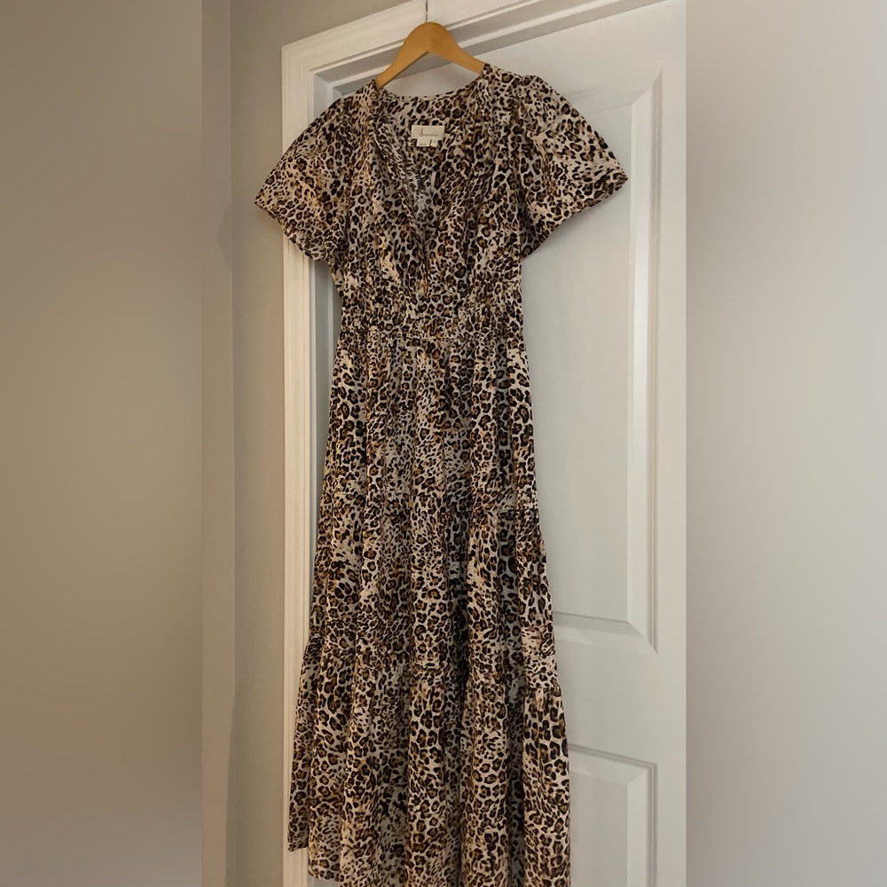 Anthropologie Leopard Print Dress - Brown and Black